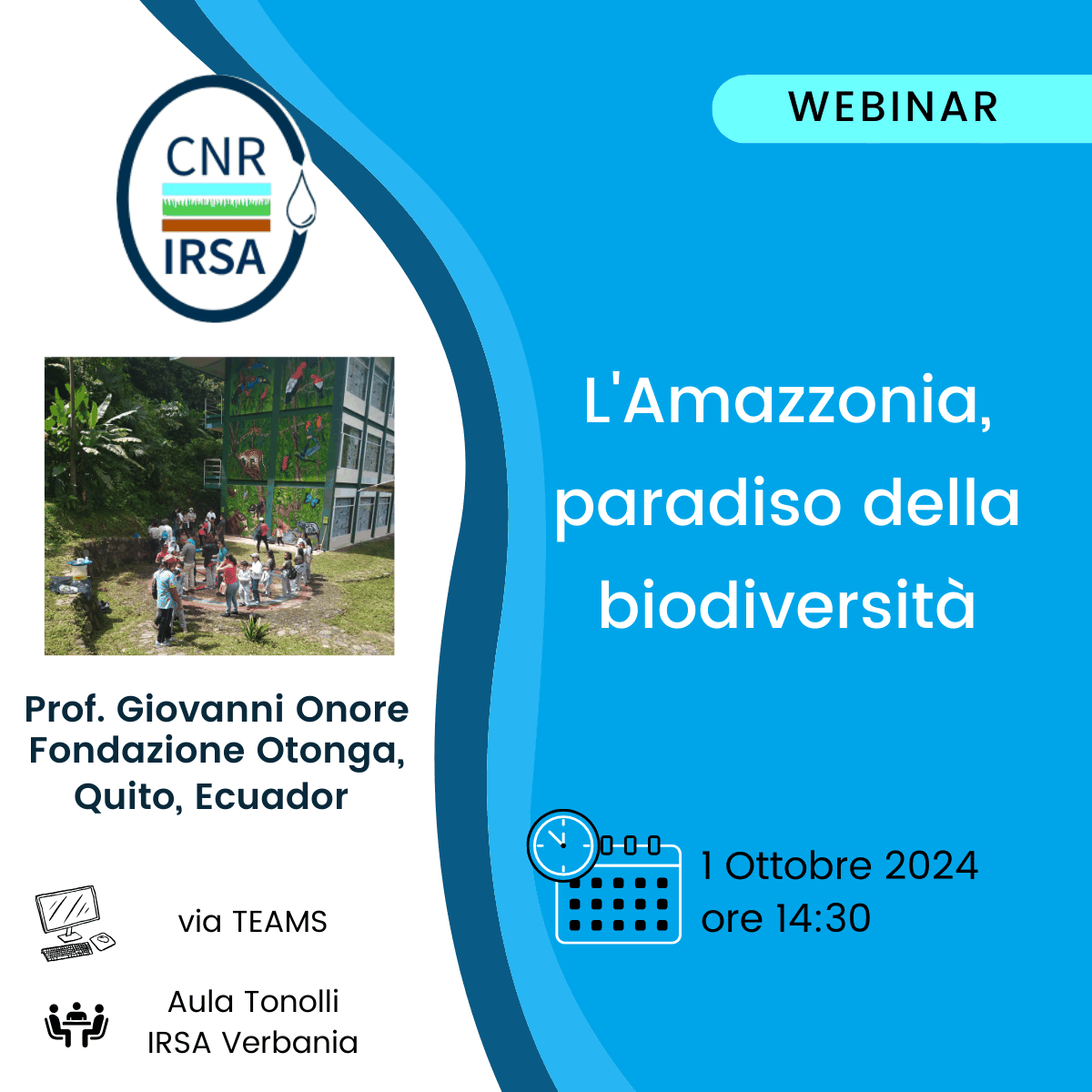 RICOMINCIANO I SEMINARI DELL’IRSA-CNR!